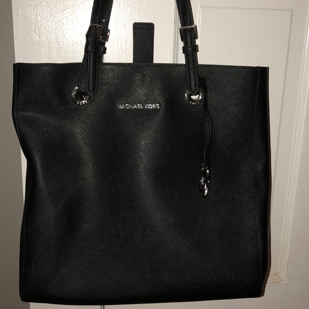 Michael Kors black leather bag